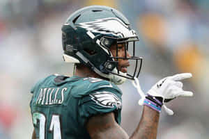 Jalen Mills Eagles Defensive Back Action Wallpaper