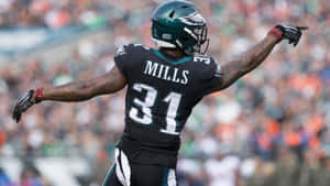 Jalen Mills Eagles Defensive Celebration Wallpaper
