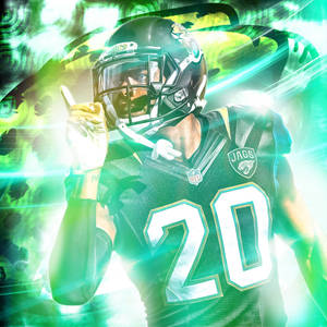 Jalen Ramsey Abstract Green Light Wallpaper