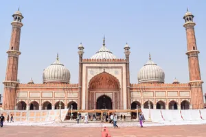 Jama_ Masjid_ Delhi_ Front_ View Wallpaper