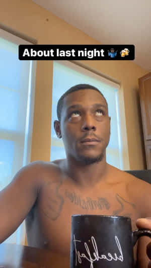 Jamahal Hill Drinking Coffee Wallpaper