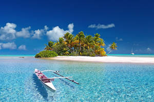 Jamaica Beach Fishing Boat Wallpaper