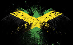 Jamaican Flag Abstract Art Wallpaper