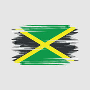 Jamaican_ Flag_ Brushstroke_ Design Wallpaper