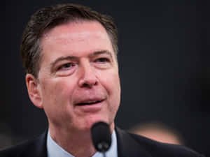 James Comey Speaking Close Up Wallpaper