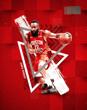 James Harden Geometric Art Wallpaper