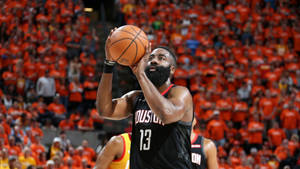 James Harden Shooting Hoops Wallpaper