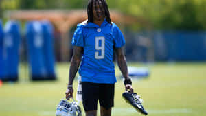 Jameson Williams Detroit Lions Training Wallpaper