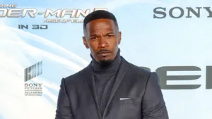Jamie Foxx At The Premiere For Spider-man In Berlin Wallpaper