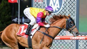 Jamie Kah – Champion Jockey In Action Wallpaper