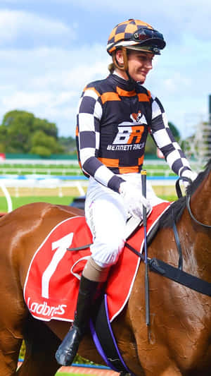 Jamie Kah Galloping On The Racetrack Wallpaper