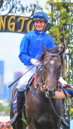 Jamie Kah In Action On The Racetrack Wallpaper