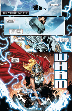 Jane Foster As The Mighty Thor In Marvel Comics Wallpaper