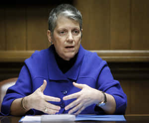 Janet Napolitano Wearing A Watch Wallpaper