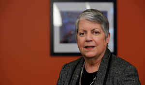 Janet Napolitano With Subtle Smile Wallpaper