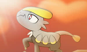 Jangmo-o On Orange Background Wallpaper