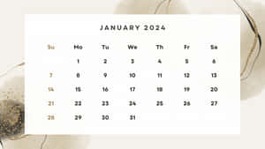 January2024 Calendar Elegant Design Wallpaper