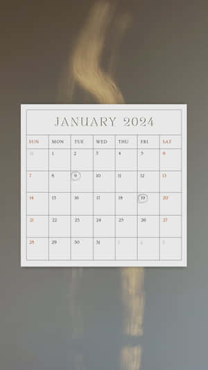 January2024 Calendaron Wall Wallpaper