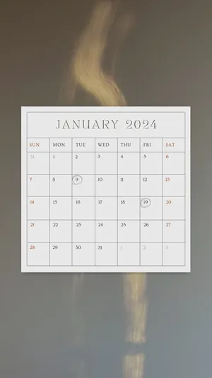 January2024 Calendaron Wall Wallpaper