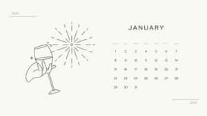 January2024 Celebratory Calendar Design Wallpaper