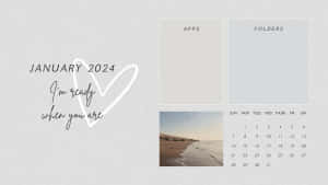 January2024 Desktop Organizer Wallpaper Wallpaper