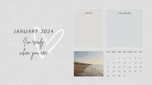 January2024 Desktop Organizer Wallpaper Wallpaper