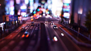 Japan City Road Bokeh Photography Wallpaper