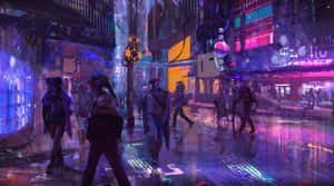 Japan Cyberpunk Theme Wallpaper