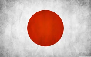 Japan Flag In A Grayish Scene Wallpaper
