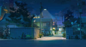 Japan Nighttime Alley Ambience Wallpaper