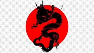 Japanese Dragon Pc Minimalist Black Japanese Flag Wallpaper