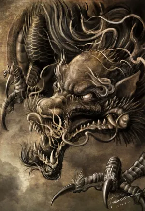 Japanese Dragon Tattoo Portrait Wallpaper