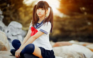 Japanese School Kawaii Girl Wallpaper