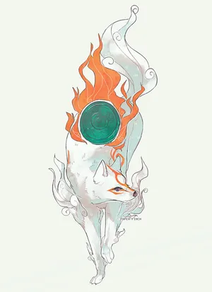 Japanese Wolf God Shines In Okami Hd Wallpaper