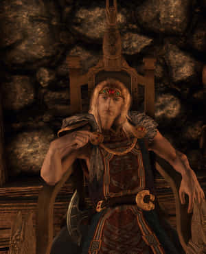 Jarl Balgruuf The Greater In His Throne Room At Dragonsreach Wallpaper