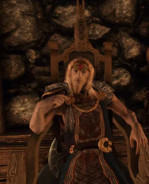 Jarl Balgruuf The Greater In His Throne Room At Dragonsreach Wallpaper