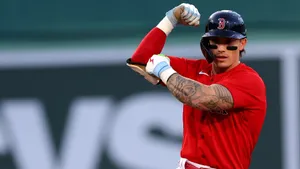 Jarren Duran Baseball Action Wallpaper