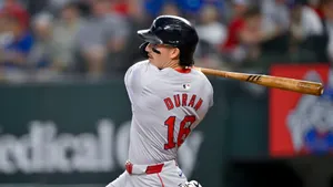 Jarren Duran Batting Action Wallpaper