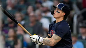 Jarren Duran Batting Action Wallpaper