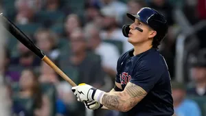 Jarren Duran Batting Action Wallpaper