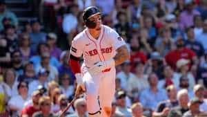 Jarren Duran Batting Action Wallpaper