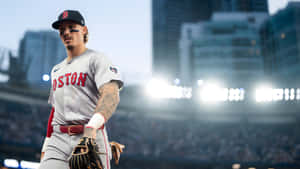 Jarren Duran On Field Wallpaper