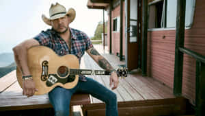 Jason Aldean Playing Guitar Wallpaper