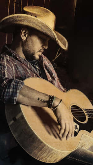 Jason Aldean Playing Guitar Wallpaper