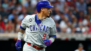 Javier Baez Of The Chicago Cubs Wallpaper