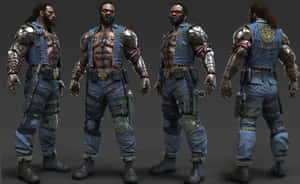 Jax Briggs Unleashing His Power In Mortal Kombat Wallpaper