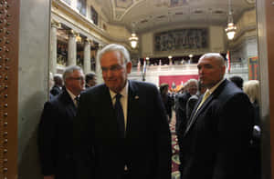 Jay Nixon Going Out From Hall Wallpaper