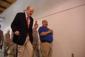 Jay Rockefeller Engaging With His Extended Reach Wallpaper