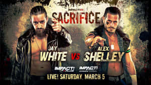 Jay White And Alex Shelley Face Off At Sacrifice 2022 Wallpaper