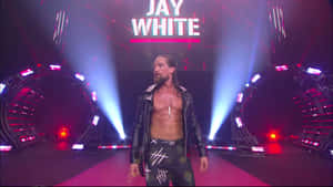 Jay White Making An Entrance At An Aew Rampage Event Wallpaper